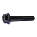 Midwest Fastener Class 10.9, M10-1.50 Flange Bolt, Black Phosphate Steel, 60 mm L, 2 PK 77186